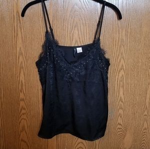 Black lace cami